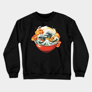 Ramen Wave Noodles Bowl Japan Crewneck Sweatshirt